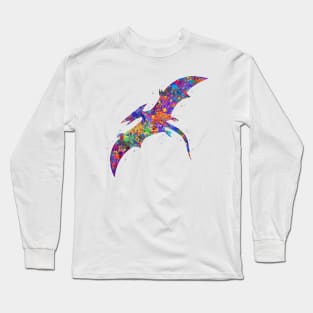 Pterodactyl dinosaur watercolor Long Sleeve T-Shirt